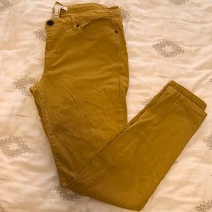Life in Progress mustard skinny jeans